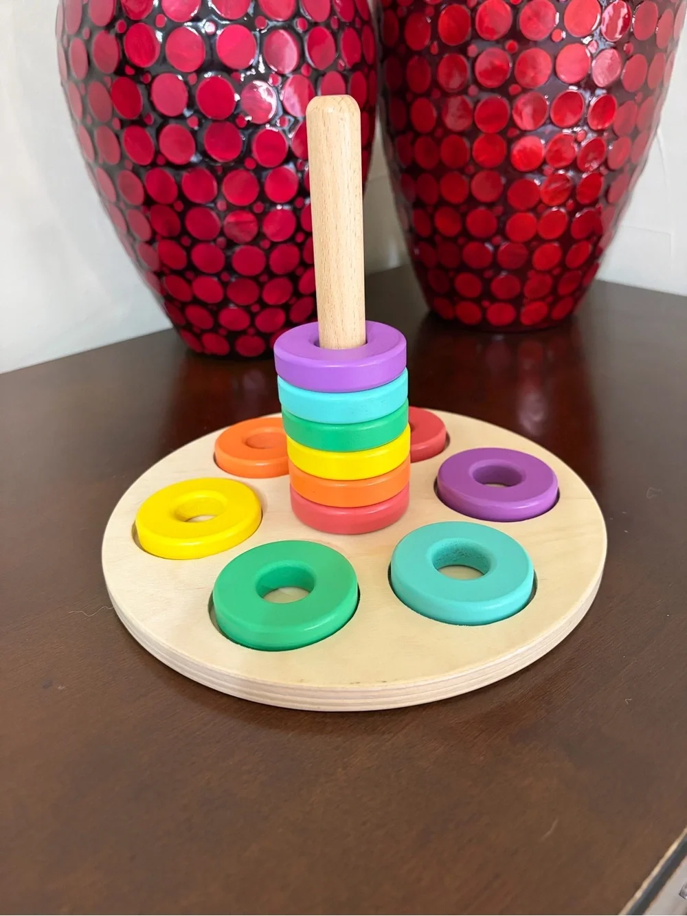 Lovevery Wooden Montessori Stacking Sorting Toy from the Babbler Play Kit